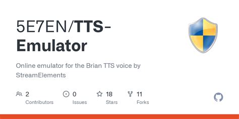 GitHub - 5E7EN/TTS-Emulator: Online emulator for the Brian TTS voice by ...