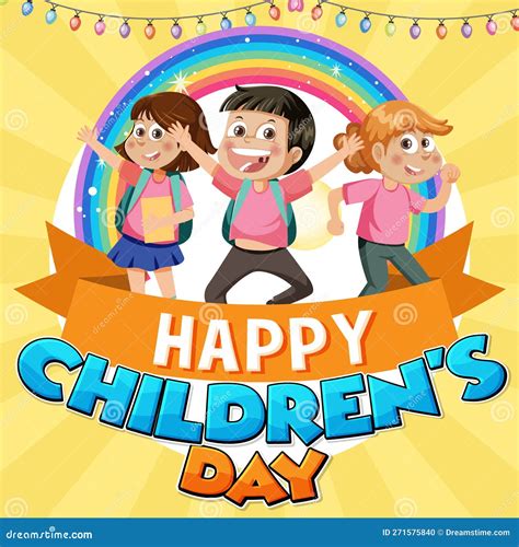 Happy Children S Day Banner Stock Vector Illustration Of Childrenday