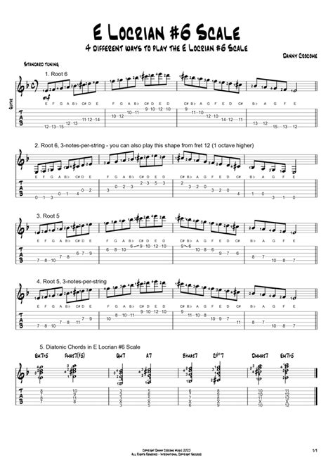 E Locrian Scale Ways To Play By Traditional Electric Guitar