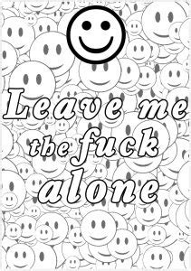 Fuck Off Swear Word Coloring Page Swear Word Coloring Pages