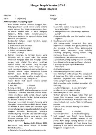 Uts Bahasa Indonesia Pdf