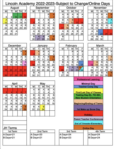 Calendar | Lincoln Academy