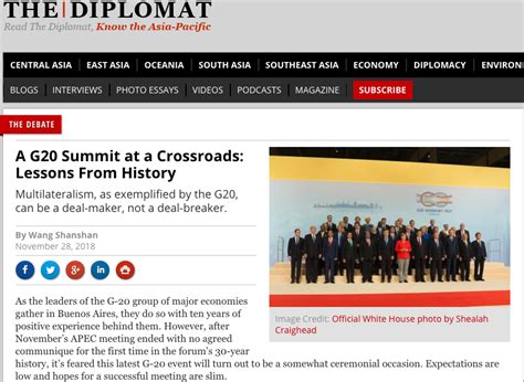 Lessons In History For A G20 Summit At A Crossroads Infobae