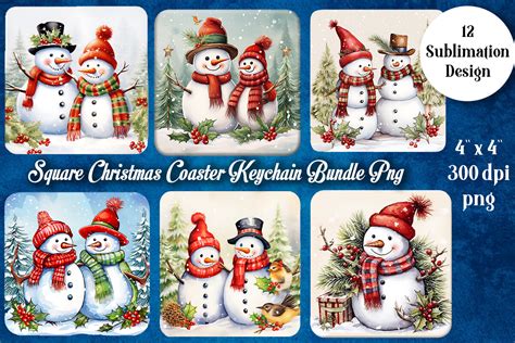 Christmas Square Coaster Png Graphic By Creative Design Creative