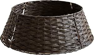 Belupai Wicker Christmas Tree Skirts Collar Rings Artificial Rattan