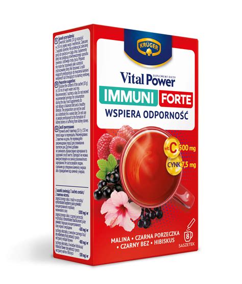 Krüger Vital Power Immuni Forte malina czarna porzeczka czarny bez 8