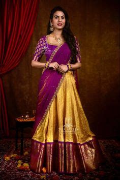 340 Langa voni ideas in 2021 | half saree designs, half saree lehenga ...