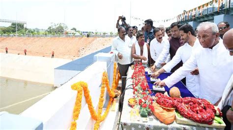 CM Jagan inaugurates MGR Sangam and Nellore barrages