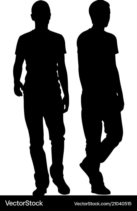 Silhouettes Of People Walking Royalty Free Vector Image