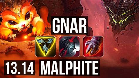 GNAR Vs MALPHITE TOP 1 5M Mastery 800 Games 8 2 8 Godlike EUW