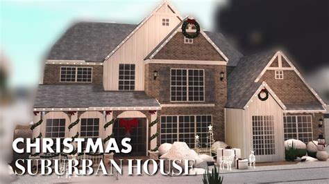 Christmas Suburban House Speedbuild I Bloxburg Youtube