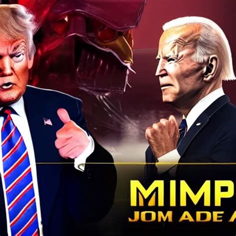 Donald Trump Fights Joe Biden In Mortal Kombat Stable Diffusion