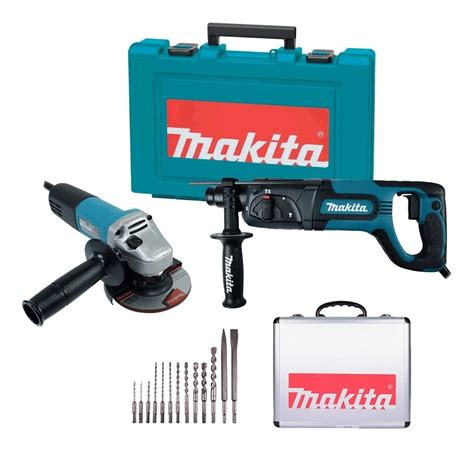 Kit Rotomartillo Y Esmeriladora Hr X Makita Brocas Coppel