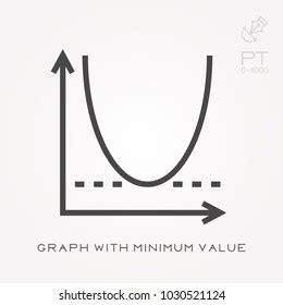 Silhouette Icon Graph Minimum Value Stock Vector (Royalty Free ...