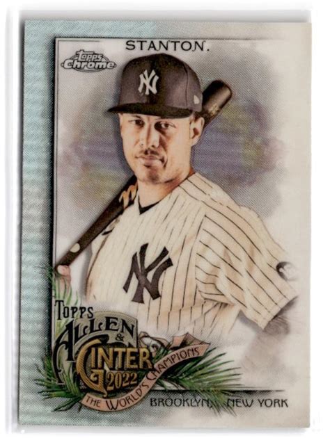 2022 Topps Allen And Ginter Chrome Refractor 13 Giancarlo Stanton