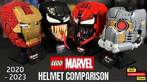 All Lego Marvel Helmets Comparison Youtube