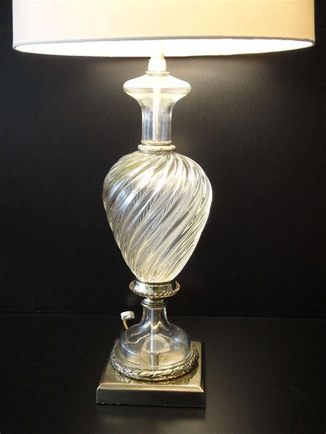 Pair Venetian Murano Glass Lamps By Marbro At 1stdibs