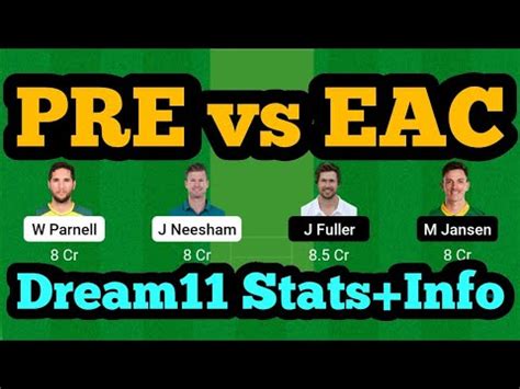 PRE Vs EAC Dream11 PRE Vs EAC Dream11 Prediction PRE Vs EAC Dream11