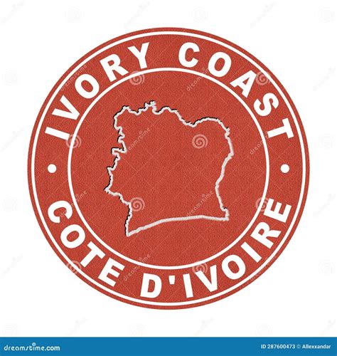 Map Of Ivory Coast Tennis Court Stock Image Image Of Souvenir Serve