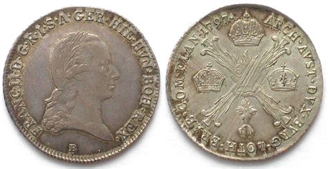 Haus Habsburg AUSTRIAN NETHERLANDS 1 4 Kronenthaler 1797 B Kremnitz