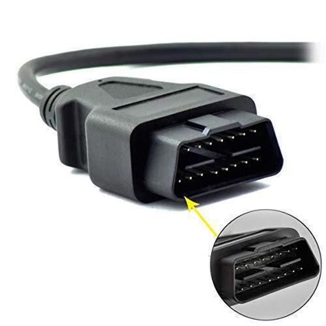 Obd Pin Male Female Plug Extension Connector To Opening Obd Cable