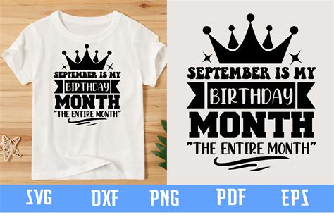 September Birthday Month Entire Month Graphic by binasvgbundle ...