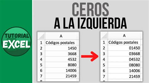 Mantener Los Ceros A La Izquierda De Los N Meros Tutorial Excel