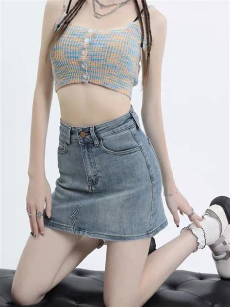 Retro Hot Girl A Line Denim