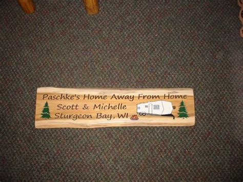 Cedar Slab Personalized Camping Sign Etsy Camping Signs