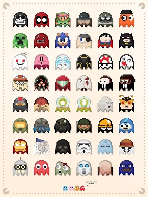 48 New Pac-Man Ghost Villains From Legendary Game Characters | Bit Rebels