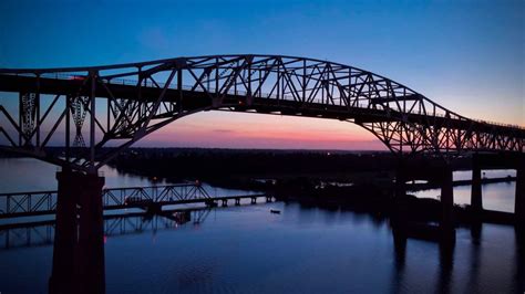 Dawn on Interstate 10 bridge, Lake Charles, LA : r/dji