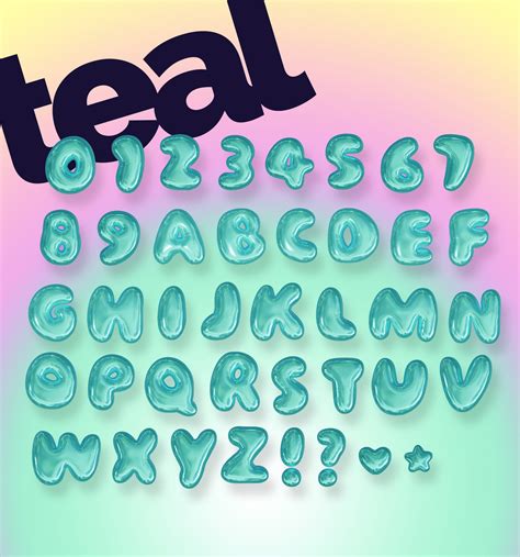 3D Glossy Shiny Bubbly Letters & Words - Design Cuts