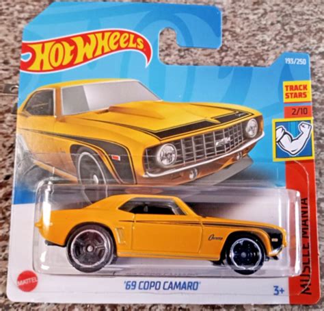 Hot Wheels Copo Camaro Muscle Mania Short Card Yellow Ebay