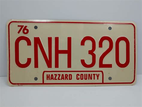 Dukes Of Hazzard Hazzard Garage License Plate Frame General Lee Roscoe