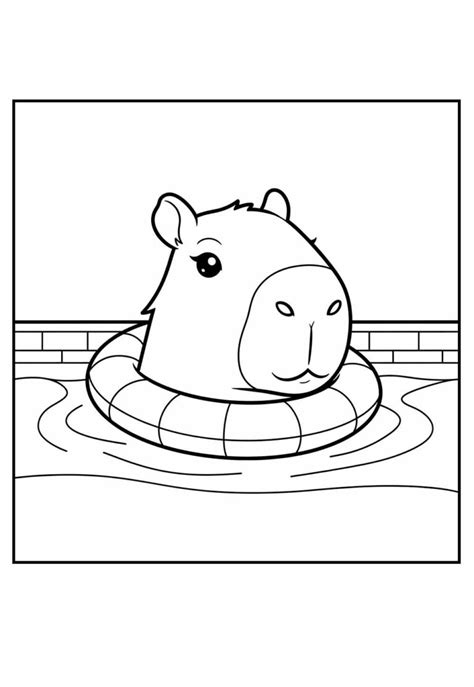 Desenhos de Capivara Fofa para colorir - Bora Colorir