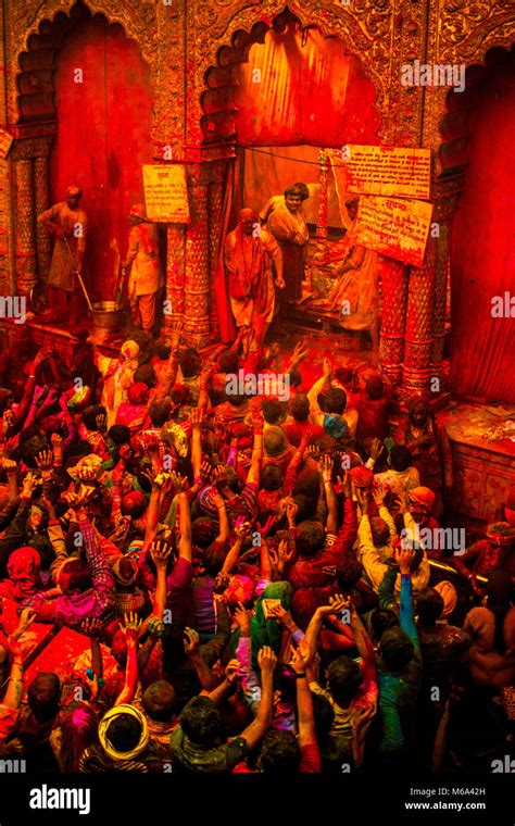 Holi at Vrindavan Stock Photo - Alamy