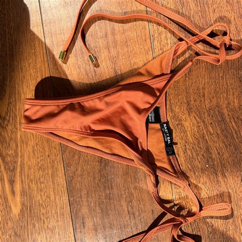 Nasty Gal Burnt Orange Bikini Set Gold Fastenings Depop