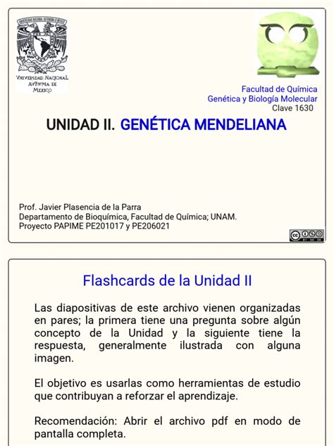 Gybm Flashcards Unidad 2 Pdf Dominancia Genética Cigosidad