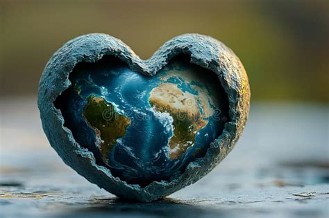 HeartShaped Earth Globe, Detailed Continents, Oceans, Texture, Globe Design, Closeup Stock ...