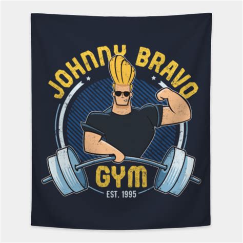 Johnny Bravo Gym - Johnny Bravo - Tapestry | TeePublic