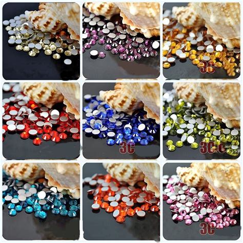 2000pcs Crystal Flatback Acrylic Rhinestones Beads Nail Art Craft