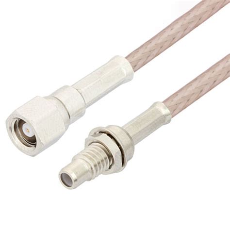 Smc Plug To Smc Jack Bulkhead Cable Assembly Using Rg Ds Coax Ft