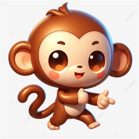 귀여운 원숭이 행복 고립 된 침팬지 만화 캐릭터, 귀여운 원숭이, 만화 원숭이, 원숭이 PNG 일러스트 및 이미지 에 대한 무료 ...