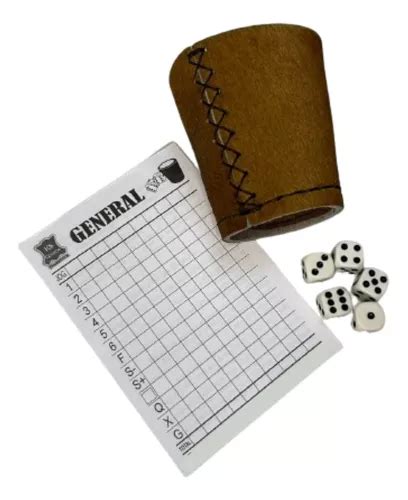 Como Jogar General Com Dados - Jogo De Dados Kit General Com Dados E Bloco Couro De Pelo | MercadoLivre