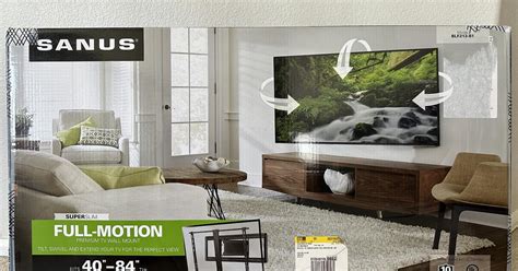 Sanus Premium Series Super Slim Full Motion Tv Wall Mount For Tvs