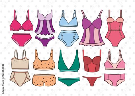 Lingerie Clipart Svg Women S Lingerie Svg Sexy Sleepwear Svg Bra Svg