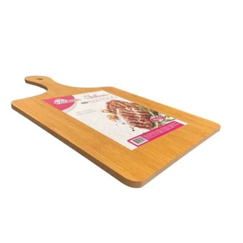 Tábua de Corte Carne Churrasco Frios e Legumes Estilo Bambu 40x24cm no