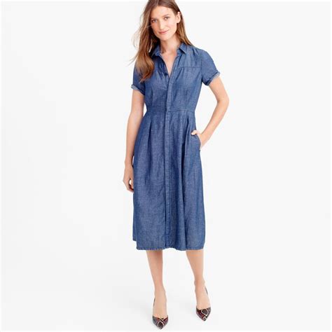 Denim Shirtdress Day Jcrew Denim Tank Dress Sleeveless Denim