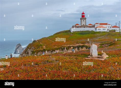 Cabo da Roca lighthouse in Portugal Stock Photo - Alamy