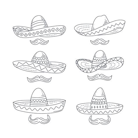 Free Vector | Hand drawn mariachi hat illustration